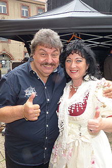 Entertainer und S&auml;nger Achim Mentzel und S&auml;ngerin Regina Ross - Dienst&auml;lteste Talenteshow HERZKLOPFEN KOSTENLOS 2015